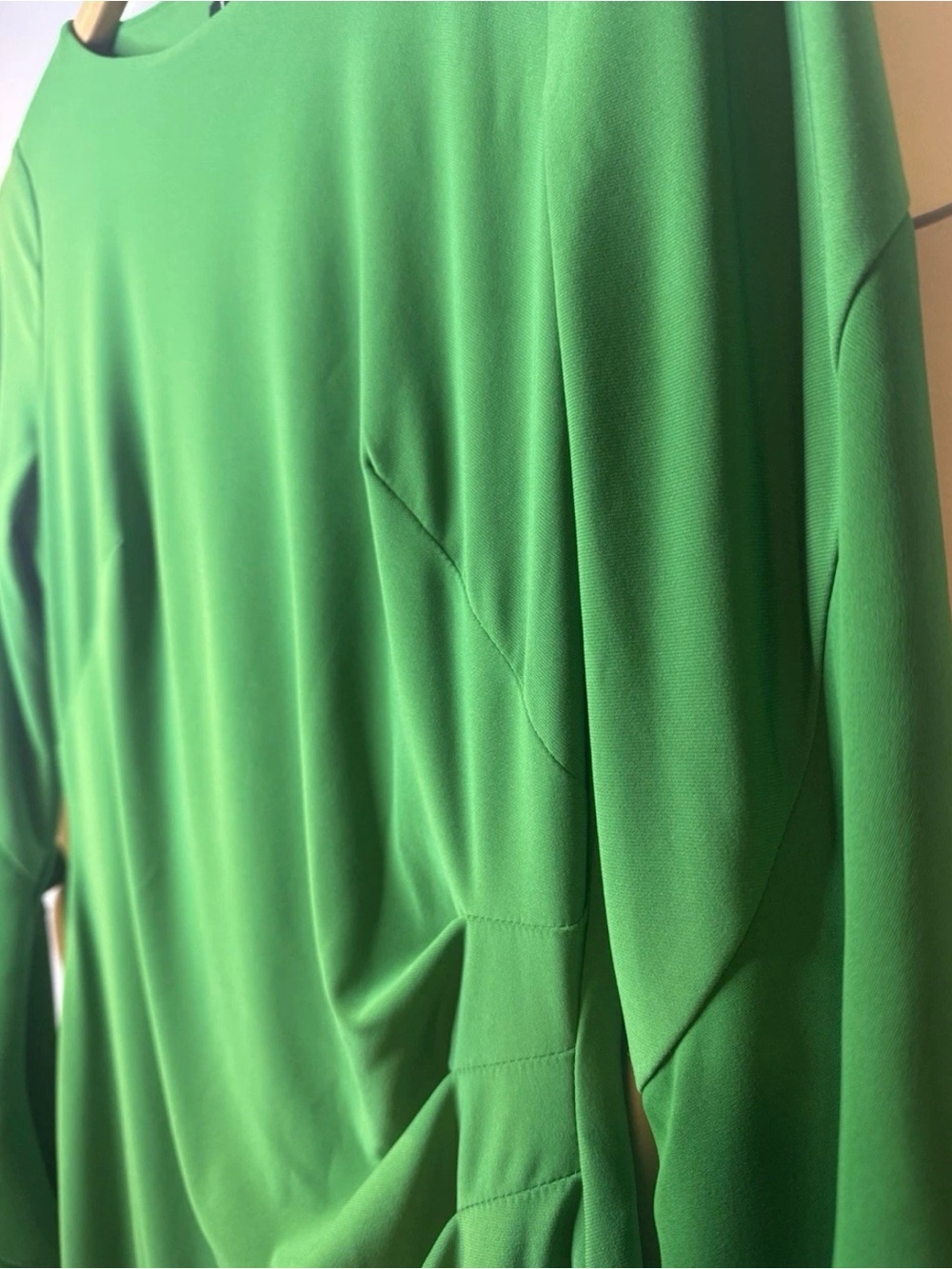 Lauren Ralph Lauren Kelly Green Ruffle Bell Sleeve Sheath Dress - Size 4 - Picture 8 of 10